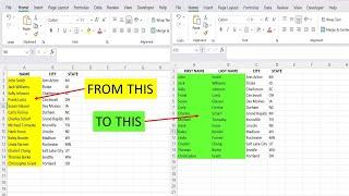 How To Split First And Last Name Into Two Columns in excel