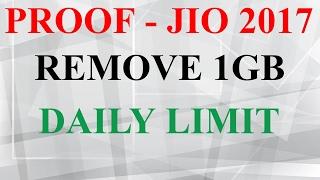 REMOVE JIO 1GB DATA LIMIT (2017)