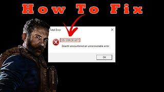 (DEV ERROR 6071) How To Fix
