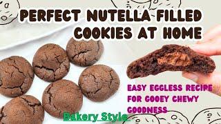 How to Make Irresistible Nutella Filled Cookies | Easy and Delicious Eggless Recipe