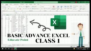 LEARN BASIC TO ADVANCE EXCEL !!! | CLASS 1 | Educate Point