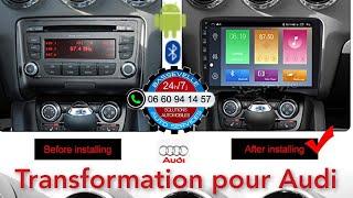 Changement de l'autoradio Audi TTS 2 par un appareil Android, grand écran tactile, 4K