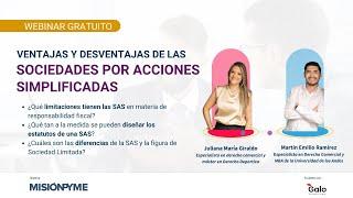 Webinar: Ventajas y desventajas de las Sociedades por Acciones Simplificadas