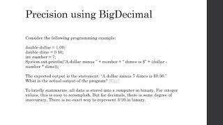 Precision Using BigDecimal