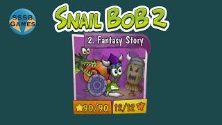 Snail BoB 2: Fantasy Story All Levels , 3 Stars + All Puzzle Pieces , iOS Walkthrough