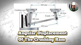  Problem 4-44 MACHINES AND MECHANISMS APPLIED KINEMATIC ANALYSIS  Myszka ANGULAR DISPLACEMENT  