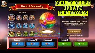 Quality of Life Update In 60 Seconds With Eagle Eye Gaming | Hero Wars Mobile