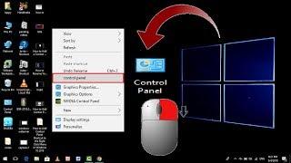 How to Add Control Panel Shortcut to the Right Click Menu in Windows 10 2018