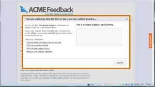ACME Feedback Wordpress Plugin