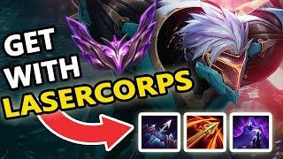How to get MASTER with LASERCORPS - SET 8 TFT Guide and climb for beginners