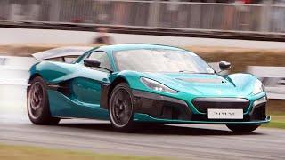 Rimac Nevera ELECTRIC HYPERCAR POWERSLIDE at Goodwood Festival of Speed 2022