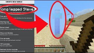 "DON'T PLAY ON THIS CURSED SEED "long legged Steve" on Minecraft(PE, Xbox, Switch, Windows)