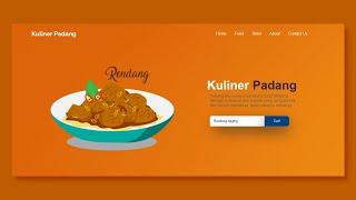 Membuat landing page HTML CSS - website kuliner | Landing page website #2021