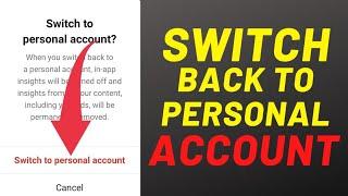 How to switch back from Instagram professional account to personal account?