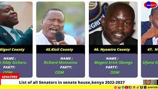 List of All Senators In Senate House,Kenya  | 2022-2027