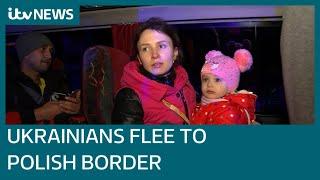 Ukrainians head for Polish border where thousands stand ready to help | ITV News