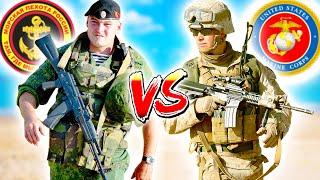 МОРСКАЯ ПЕХОТА РОССИИ vs МОРПЕХИ США  USMC против Российской армии. Кто сильнее ? Сравнение