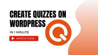 Create quiz with Quiz Maker plugin in One Minute