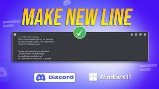 How to Make a New Line in Discord Message on PC | Create a New Line Without Sending a Message