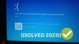 Your device ran into a problem and needs to restart - Windows 10/11/8 | Blue Screen Error- 100% Fix