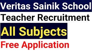 SAINIK SCHOOL ALL SUBJECTS TEACHER VACANCY 2024 I NO FEE