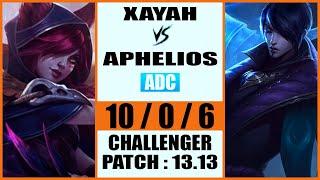 Xayah vs Aphelios (Adc) - KR Challenger - Patch 13.13