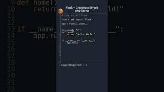 Flask – Creating a Simple Web Server in #python | #DevNuggets #coding