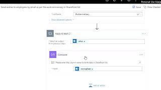 Automatic Work Anniversary Emails using Microsoft Flow