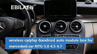 How to connect and activate wireless Carplay Android auto module box in Merceders- Benz car