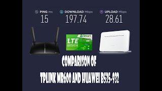 COMPARISON OF TPLINK MR600 AND HUAWEI B535-932 4G 3 PRO USING SMART CORPOSIM WITH MIMO ANTENNA