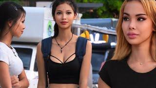 STUNNING LADIES IN PATTAYA BEACH, Thailand Street 2024