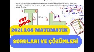 2021 LGS Matematik Soruları Ve Açıklamalı Çözümleri