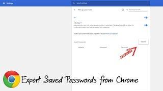 How to Export Saved Passwords from Chrome