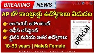 AP contract jobs in Telugu| ap latest jobs in Telugu| ap msme vizag notification 2024