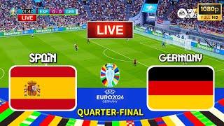 SPAIN vs GERMANY || UEFA Euro 2024 || Quarter-Final - Live Football Match || PES 21