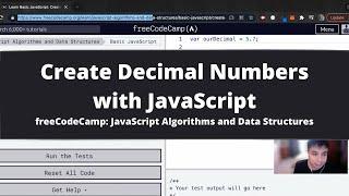 Create Decimal Numbers with JavaScript (Basic JavaScript) freeCodeCamp tutorial