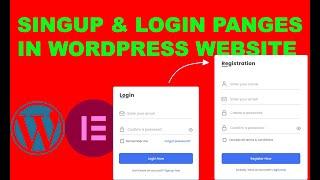Elementor - Design Beautiful WordPress Login, Signup & User Account Pages #wordpress #elementor #web