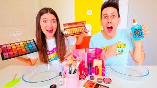 MAKE UP SLIME CHALLENGE!