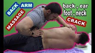 ASMR= MASSAGE BACK AND ARM= NECK CRACK - BACK CRACK - FOOT CRACK - EAR CRACK=boyun,bel,ayak kütletme