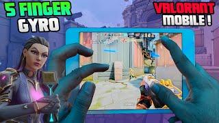 VALORANT MOBILE 5 FINGER CLAW GAMEPLAY GYRO WITH HANDCAM | VALORANT MOBILE BETA DOWNLOAD