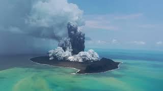 This volcanic Island is growing again. The Hunga Tonga-Hunga Ha'apai 2022 eruption