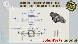  3D Modeling Practice , SolidWorks tutorial , Bearing Housings.