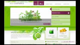 Joomla 1.5 template:JM Eco Cosmetics Store