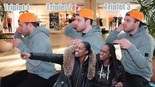 "No Talking" Hilarious Triplet Deja Vu Prank