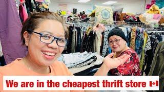 CHEAPEST THRIFT store in Calgary kids and adult clothes with my classmate | sarah Buyucan