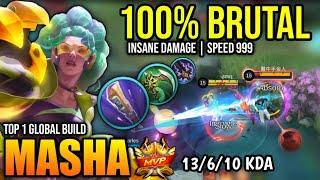 MASHA BEST BUILD 2023 | BUILD TOP 1 GLOBAL MASHA GAMEPLAY | MOBILE LEGENDS 