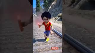 Shiva saving police the off train _ Coffin Dance Song Cover #gta #videoshorts #funny