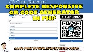 Complete Responsive QR Code Generator System in PHP | Free Source Code Download