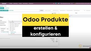 Odoo Enterprise Produkte erstellen und konfigurieren - Odoo Tutorial in Deutsch