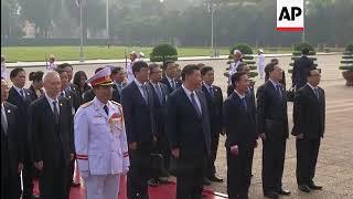 Xi lays wreath at Ho Chi Minh Mausoleum